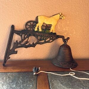 Cast Iron  Horse and Cart Wall Bell